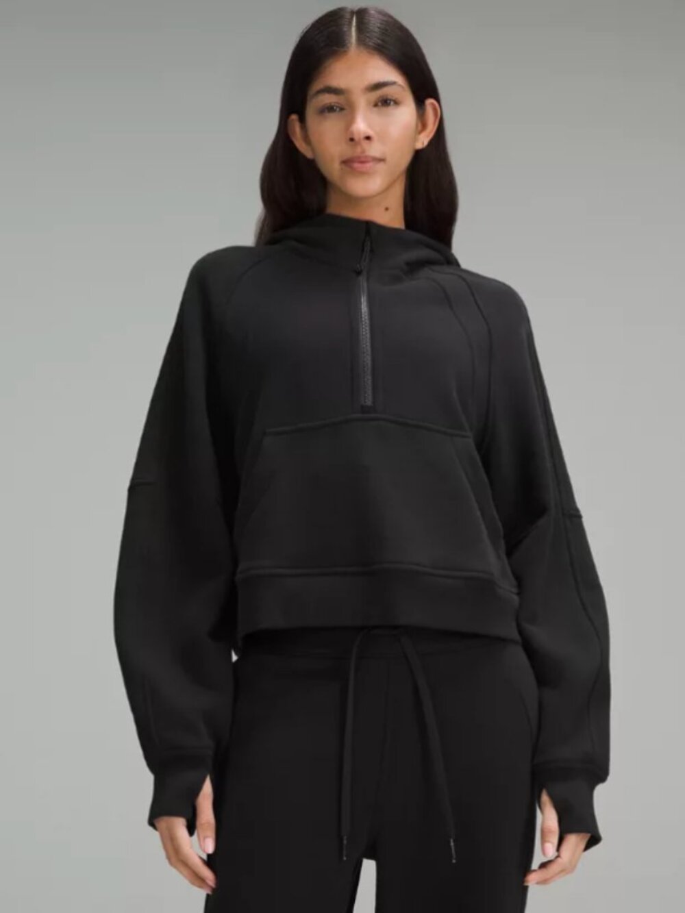 Lululemon Black Scuba Oversized Half-Zip Hoodie Size M/L